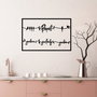 Wallity Respect Your Home Your Family Your Love 2 - Escultura de Pared de Metal Negra
